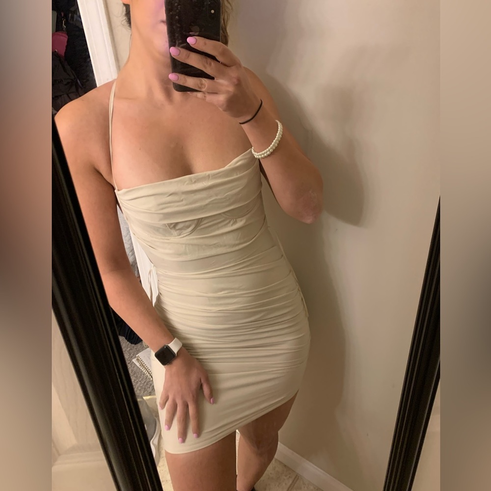 TicToc beige mini dress